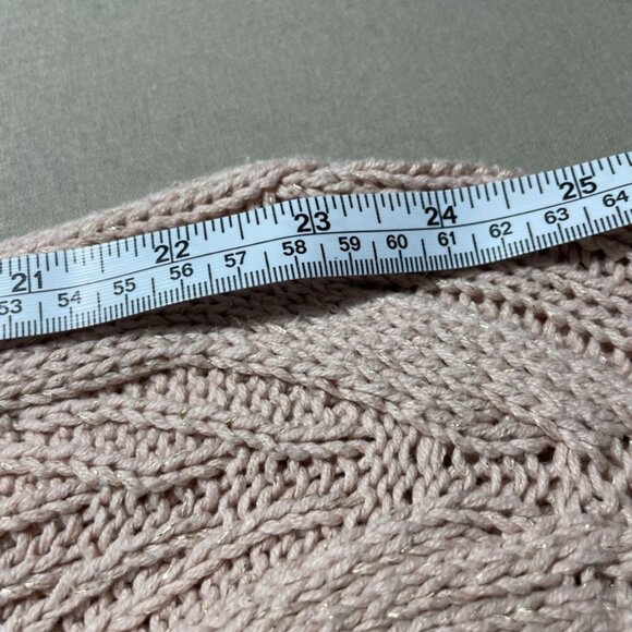 Chaps Detailed neckline Crew neck Sweater - Dusty Pink with Gold S - Picture 5 of 8